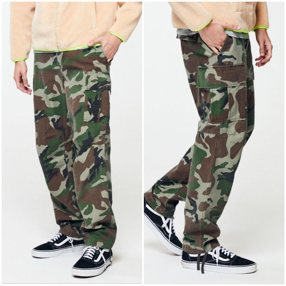 NWT Pacsun Faded Camo Cargo Uitility Pants Size 34